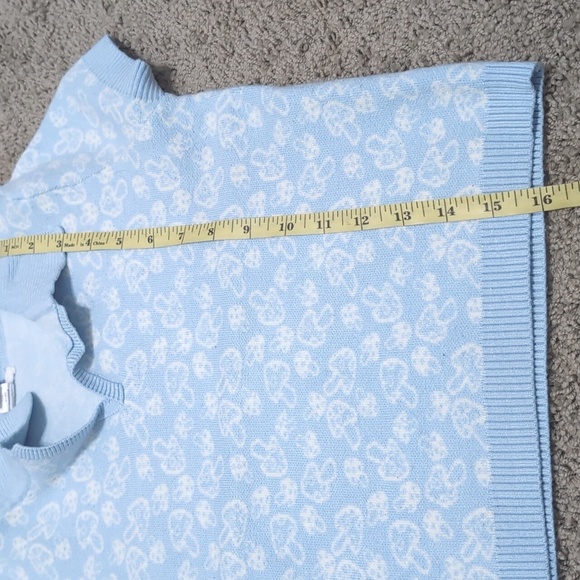 Full Tilt Soft Knit Crop Top Baby Blue Mushroom Print size XL Juniors - Picture 7 of 7